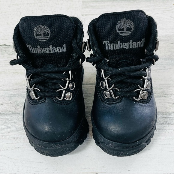 Timberland Toddler Kids Euro Hiker Lace Up Boots Size 4 In Black - Picture 3 of 12